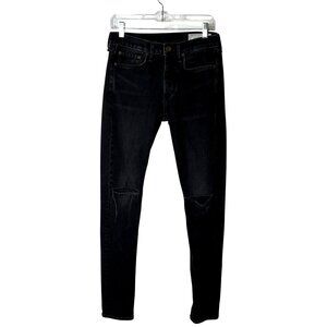 Rag & Bone MENS Black Extra Slim Fit 1 Distressed Jeans Size 29